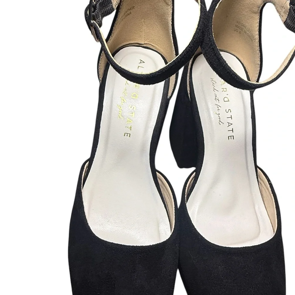 Altar'd State Black Suede Platform Block Heel